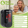 ANKOVO Pulse Oximeter Fingertip, Blood Oxygen Saturation Monitor for Pulse Rate and SpO2 Level